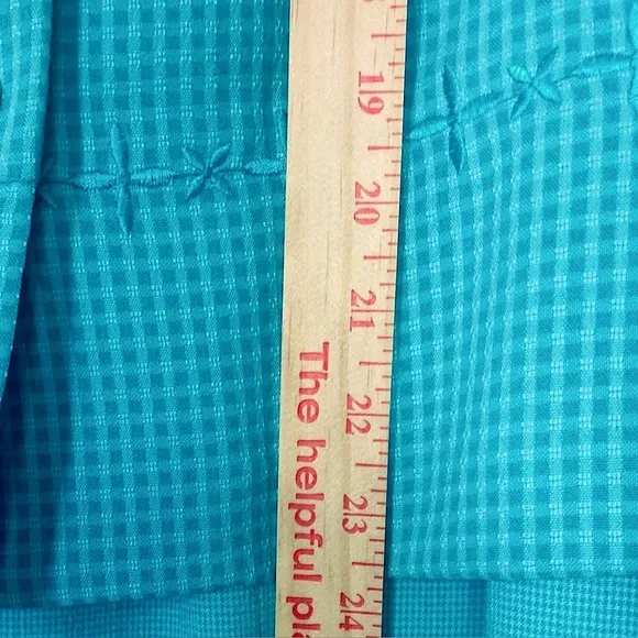 Miss Dorby Aqua and White Checked Short-Sleeved Jacket and Midi Dress Set 10P - Picture 11 of 15